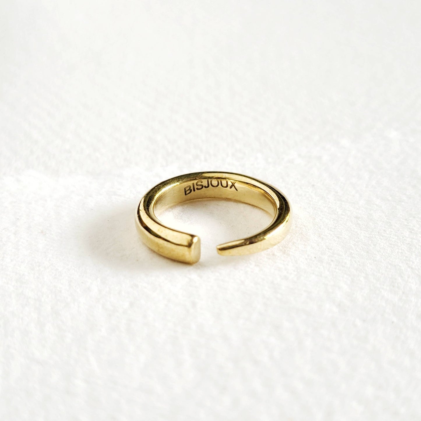 Brass simple collection cuff ring