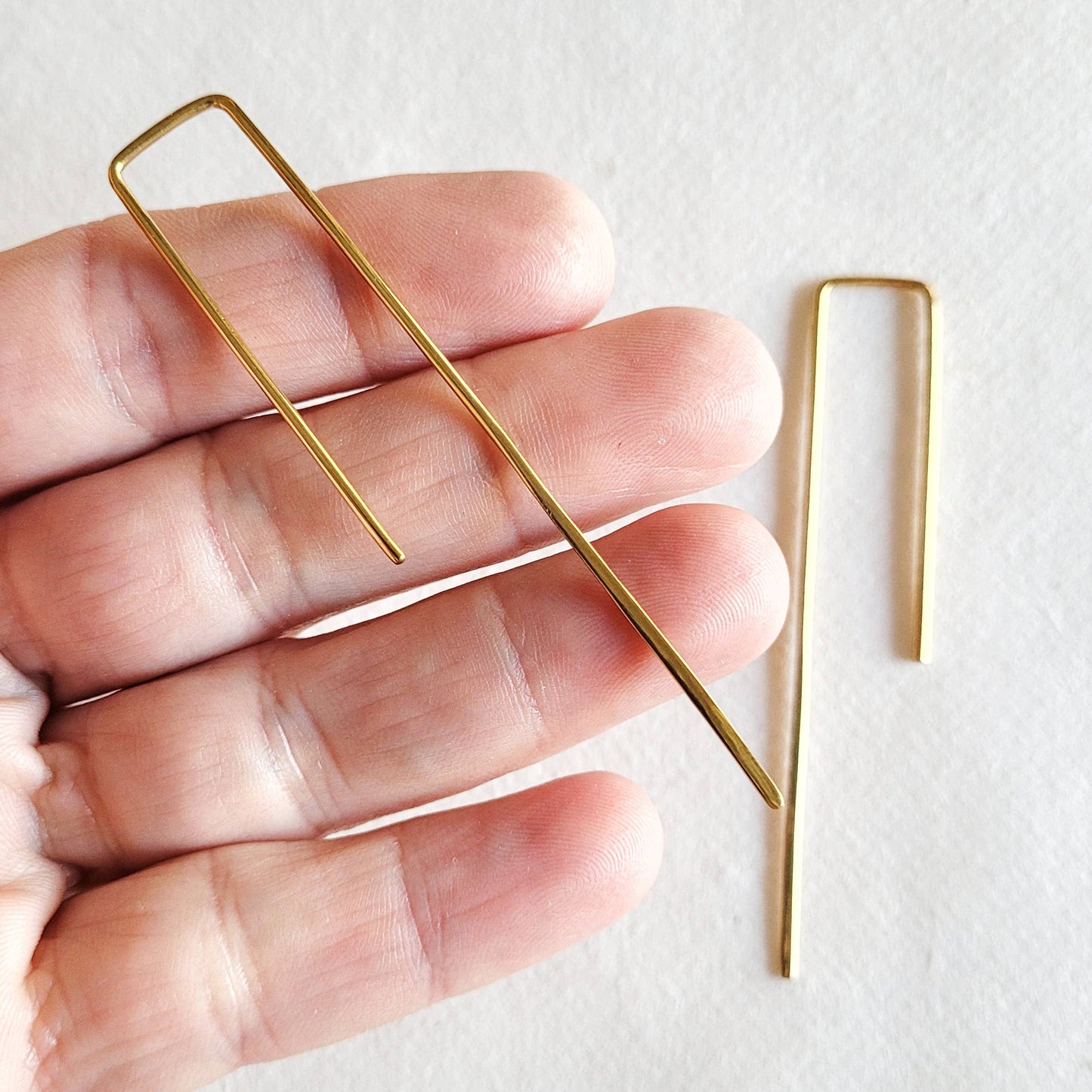 Brass wire handmade thread Earrings