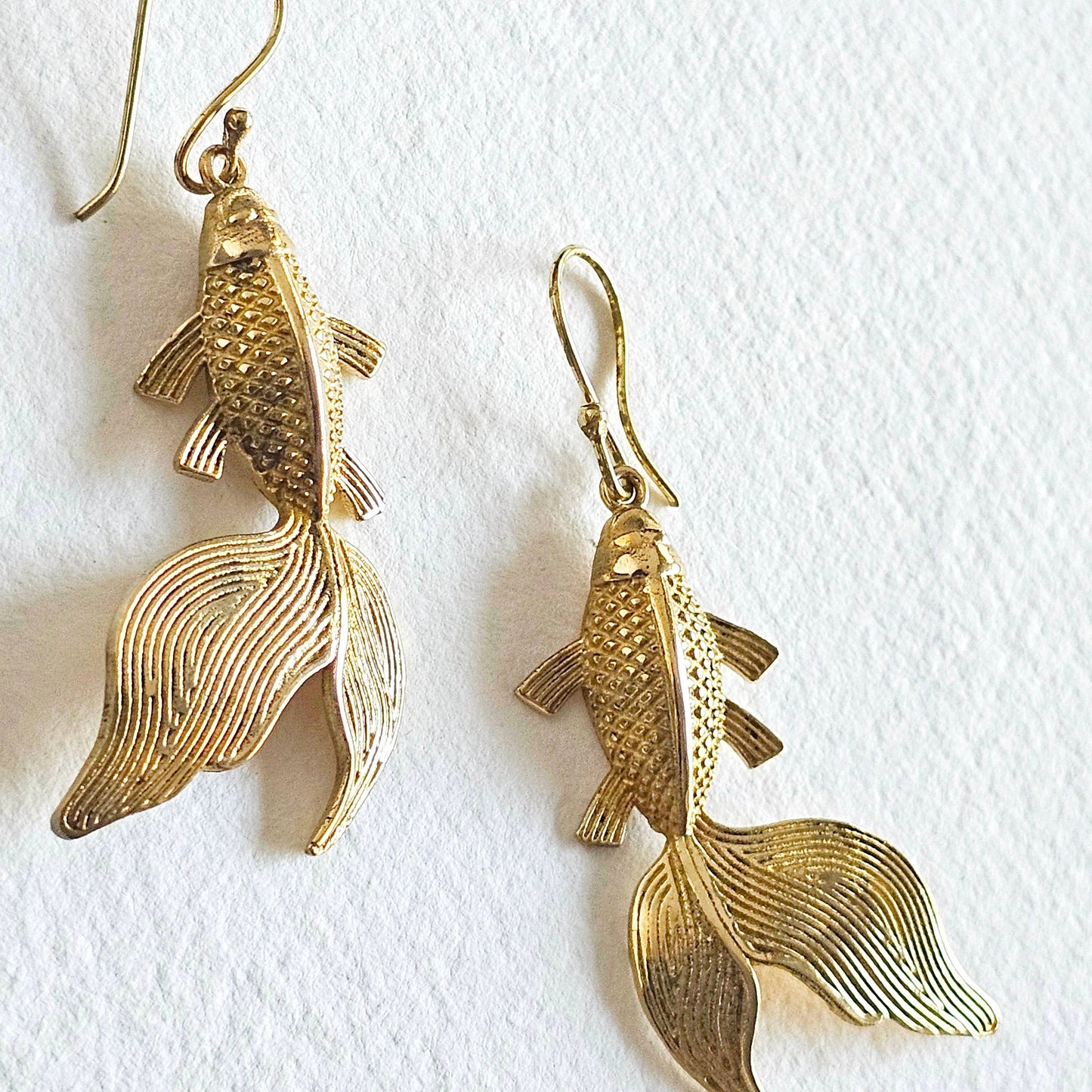 Brass Koi fish earrings