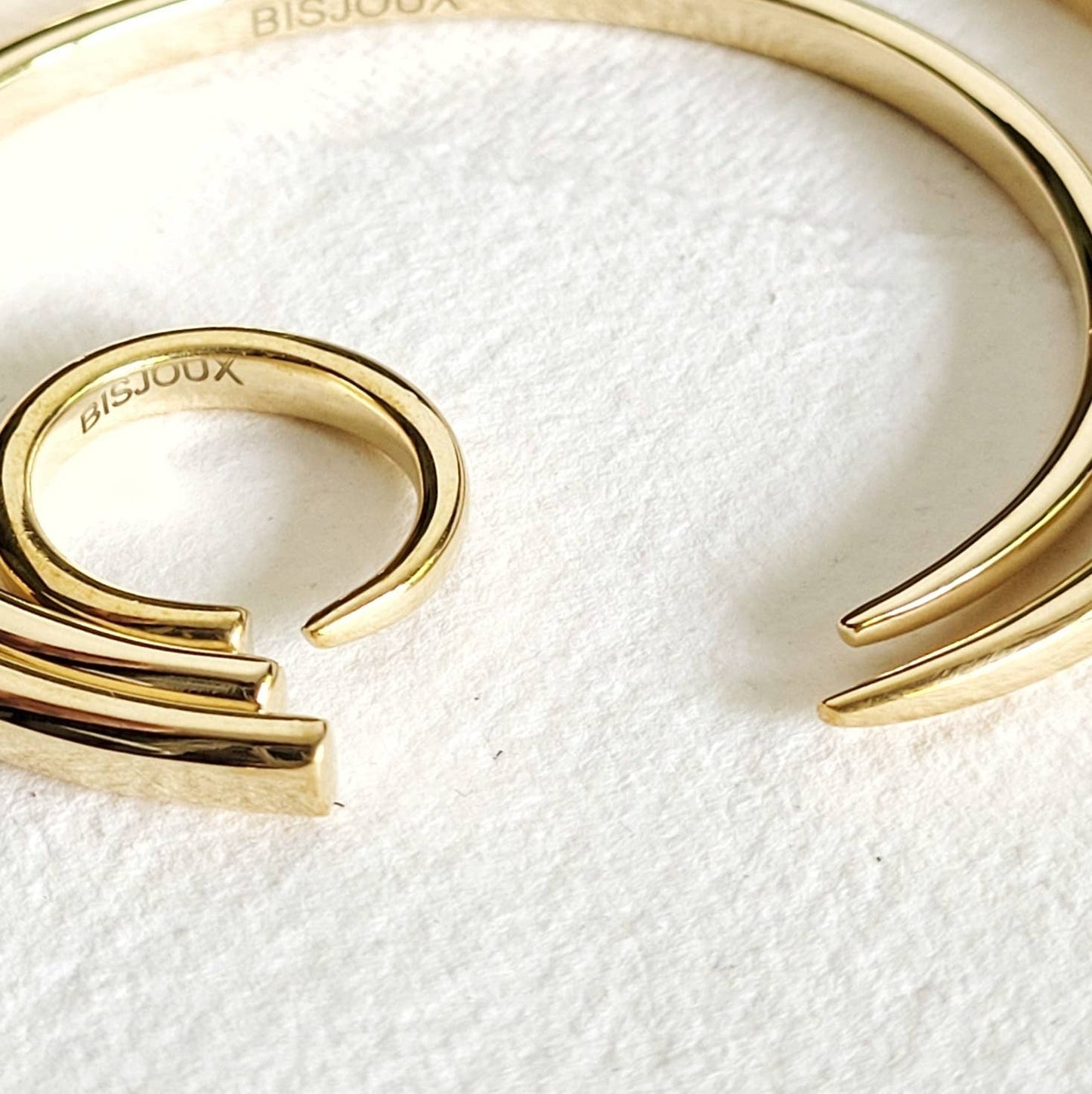 Brass simple collection cuff ring