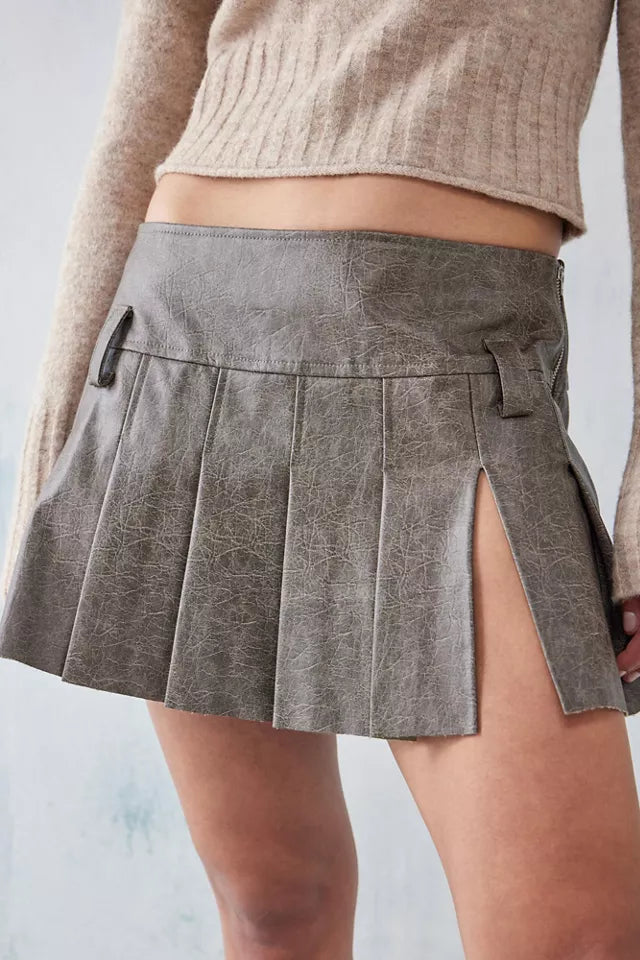 Urban Outfitters Cracked Faux Leather mini skirt