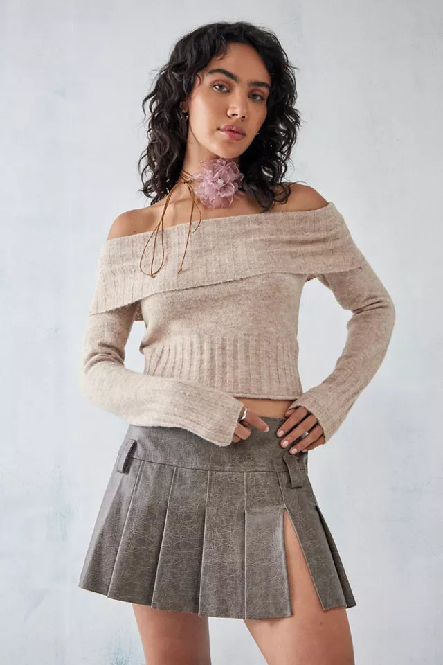 Urban Outfitters Cracked Faux Leather mini skirt