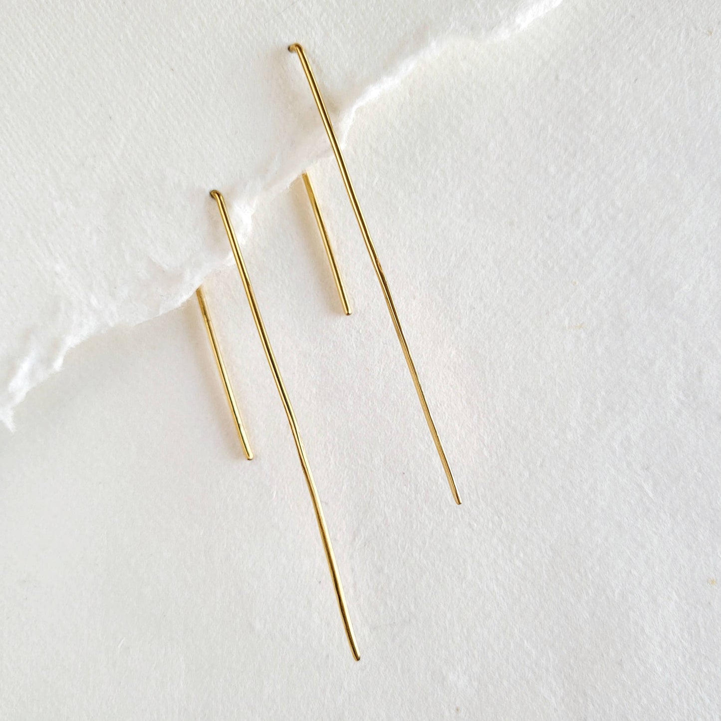 Brass wire handmade thread Earrings