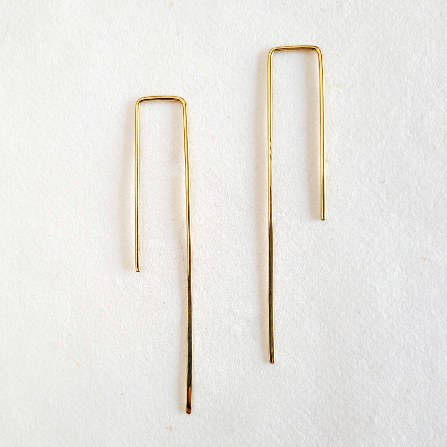 Brass wire handmade thread Earrings